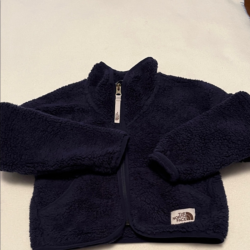 The North Face Kids Navy Blue Sherpa Jacket